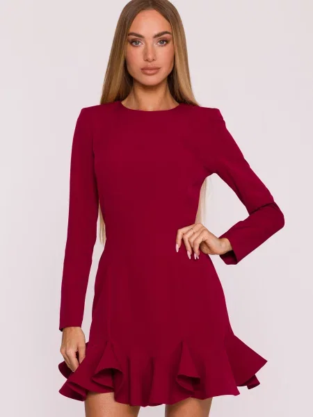 Rochie mini Made Of Emotion cu volane alb