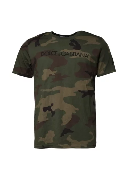 Tricou Dolce & Gabbana cu imagine cu model camuflaj verde