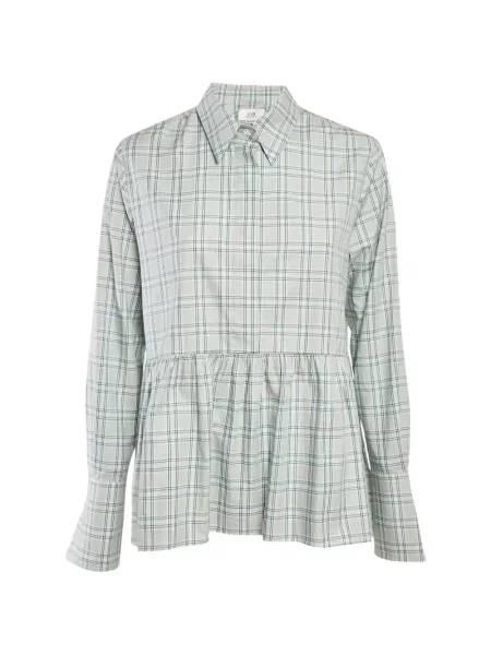 Карирана блуза Victoria Victoria Beckham зелено