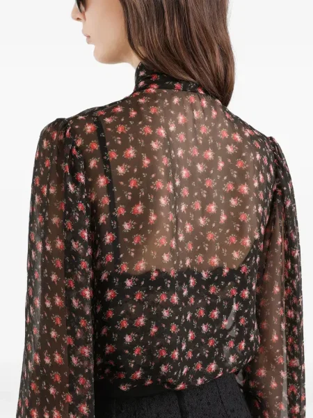 Блуза Dolce & Gabbana на цветя черно