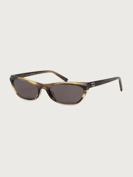 Gucci okulary przeciwsłoneczne kocie oczy brązowe