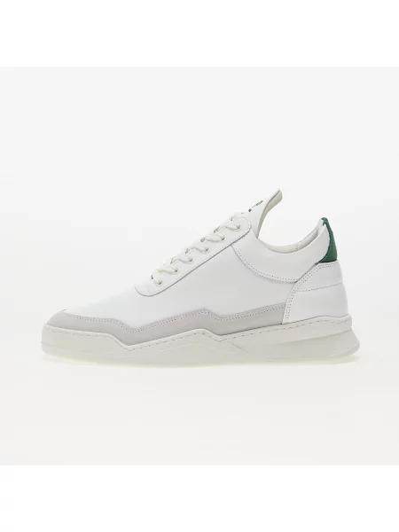 Кожени маратонки Filling Pieces Low Top Ghost бяло зелено