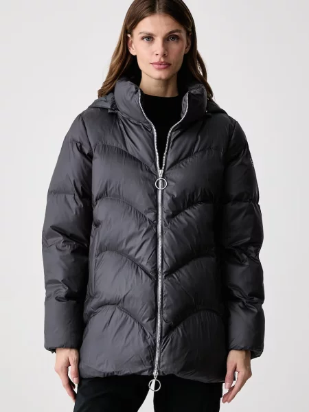 Emporio Armani geacă matlasată pentru femei gri