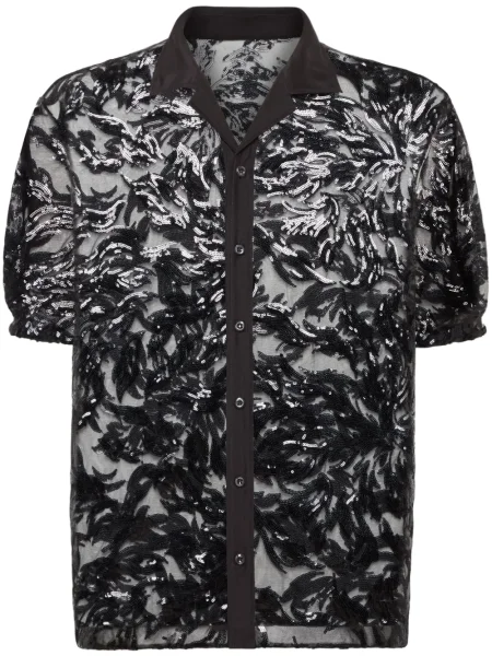 Риза Dsquared2 с пайети черно