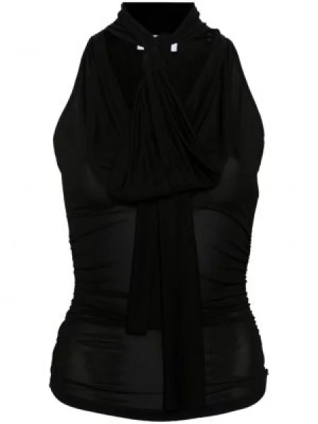 Top Blumarine z dżerseju czarny