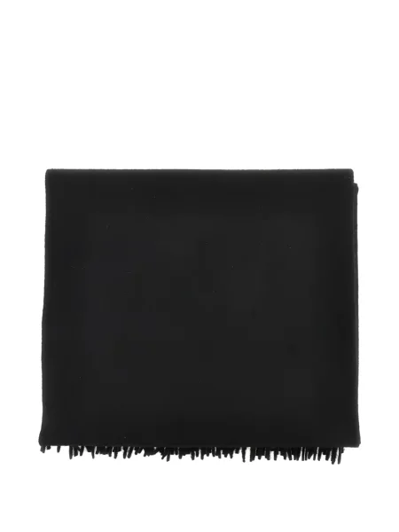 Fular Max Mara cu franjuri din cașmir negru