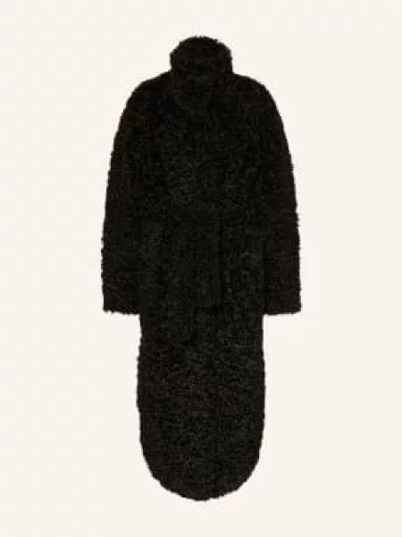 The Frankie Shop Płaszcz Z Futra Teddy Ravello schwarz czarny