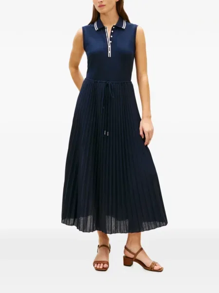 Rochie midi Tommy Hilfiger fără mâneci albastru