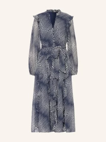 Hobbs Sukienka Miriam Z Falbanami blau granatowa