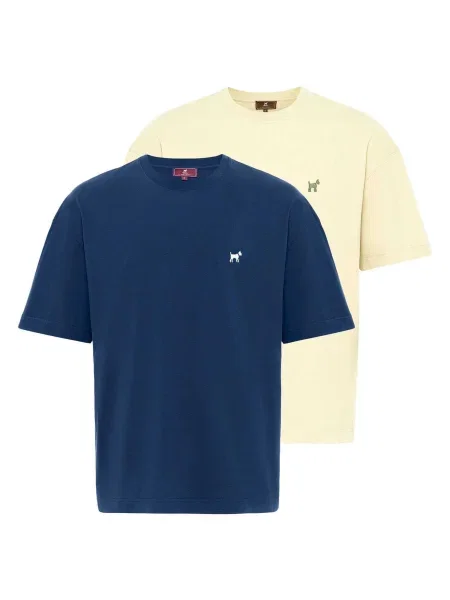 Williot Tričko námořnická modř / pastelově žlutá