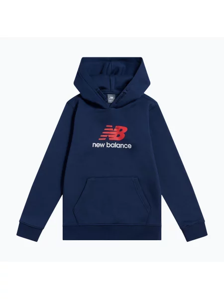 Gyerek pulóver New Balance BB Stacked Logo Hoodie nb navy. Méret: cm haditengerészet