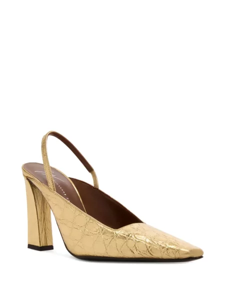 Чехли Giuseppe Zanotti с принт златисто