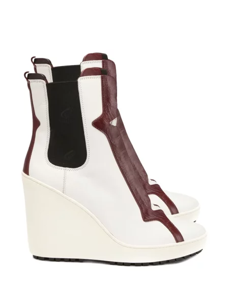 Боти Hogan с връзки с клин ток с дантела бяло