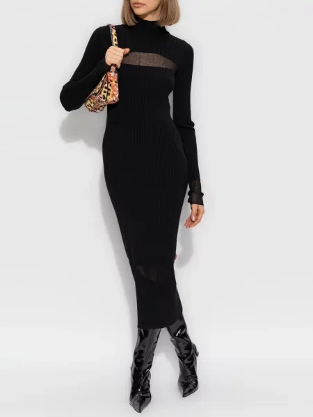 Вовняна Сукня міді Diesel чорний