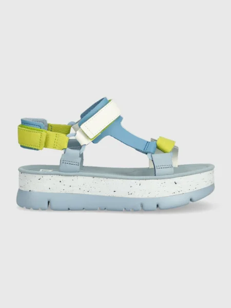 Кожени сандали Camper Oruga Up с платформа