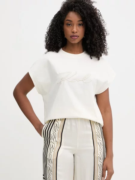 Karl Lagerfeld t-shirt beżowa