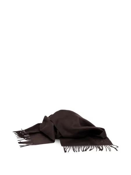 Fular Max Mara cu franjuri maro