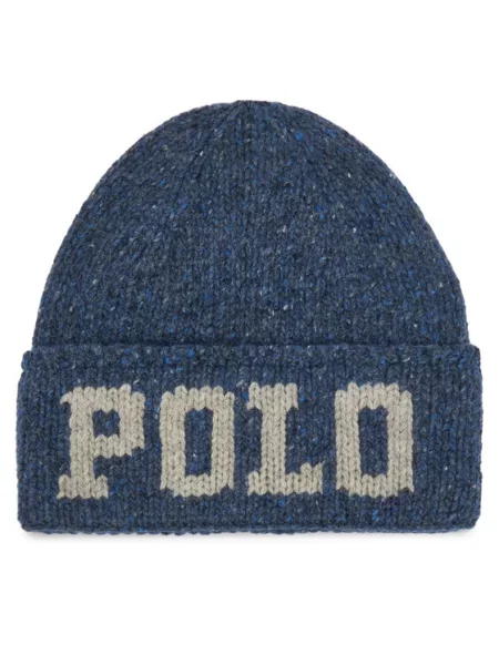 Čepice Polo Ralph Lauren Tmavomodrá béžový