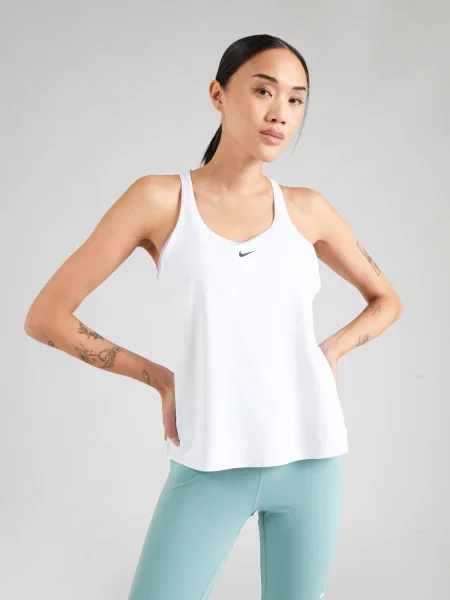 NIKE Sport top negru alb