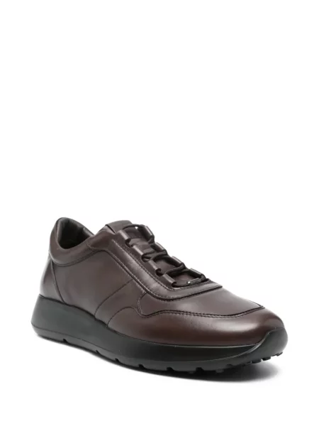 Sneakerși Tod's cu șireturi din piele maro