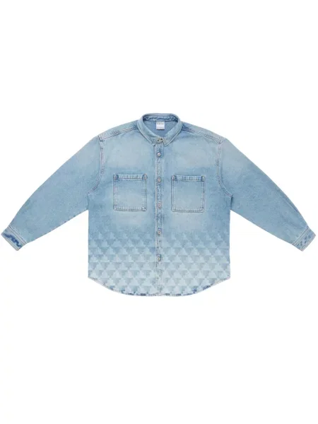 Τζιν μπουφάν Marcelo Burlon Laser Cross Dnm Overshirt ανδρικό μπλε