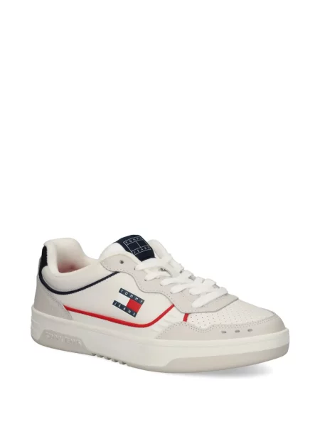 Sneakerși Tommy Jeans din piele alb