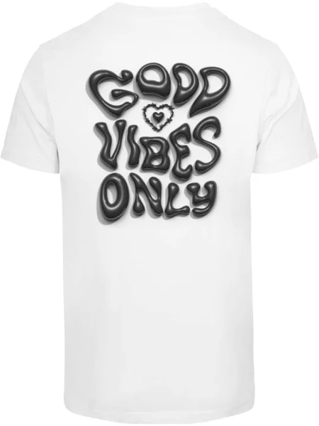 Mister Tee Tricou Good Vibes Only negru alb