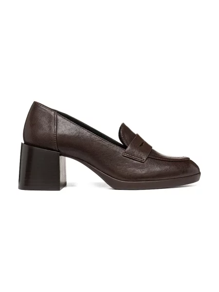 Pantofi cu toc Geox din piele maro