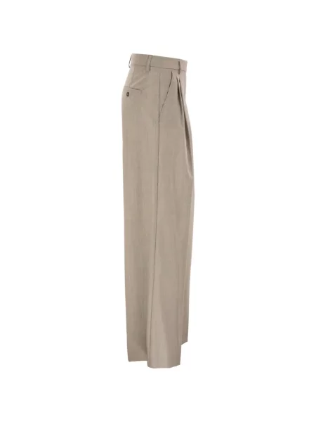 Cu centură pantaloni Weekend Max Mara gri