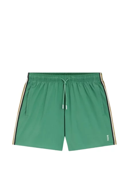 Slip de baie Boss cu autograf verde
