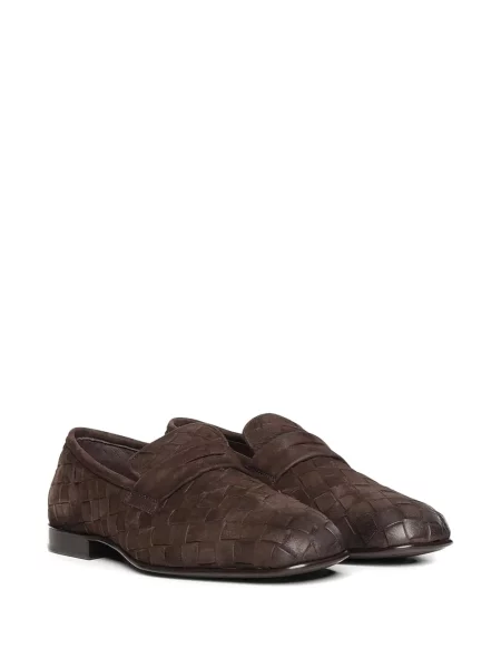 Szarvasbőr loafer Galliano barna