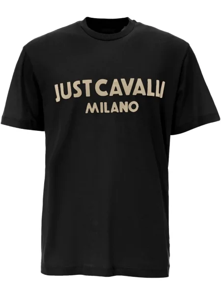 Tricou Just Cavalli cu imagine negru