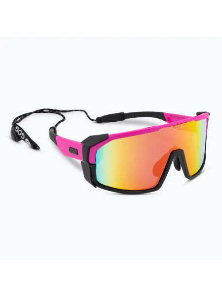 Слънчеви очила GOG Annapurna matt neon pink/black/polychromatic red черно