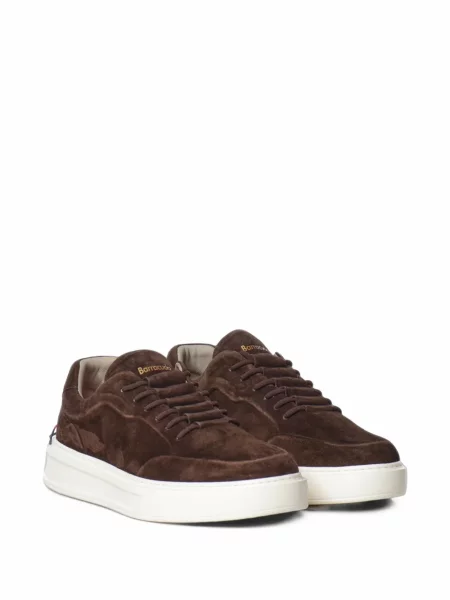 Sneakerși Baracuta din piele de căprioară maro