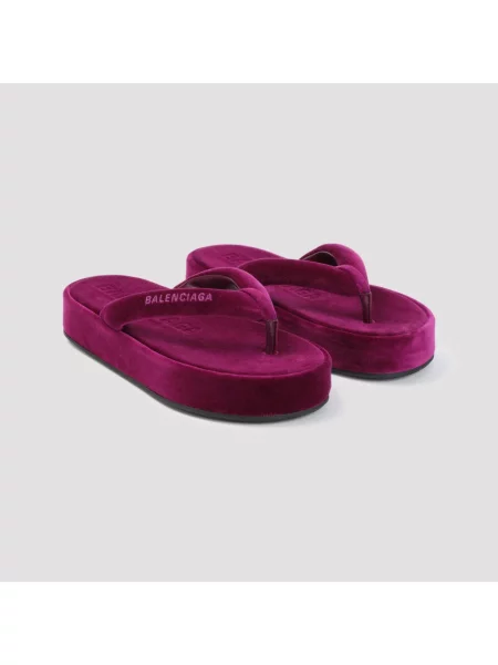 Lniane stringi Balenciaga fioletowe