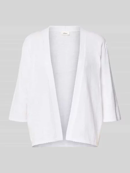 Bolerko o kroju regular fit z czystej bawełny S.oliver Red Label biała