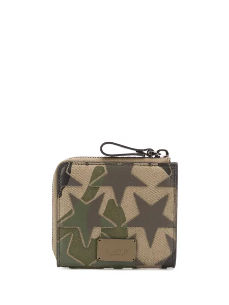 Portofel Valentino Garavani cu model camuflaj verde