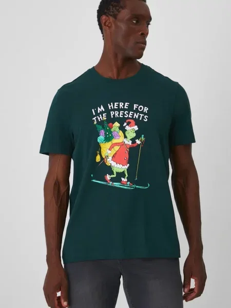 Medicine póló férfi nyomott mintás zöld