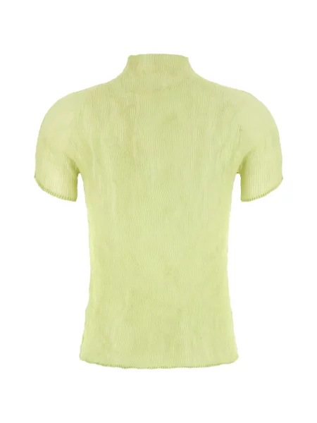 Bluză Issey Miyake din șifon verde