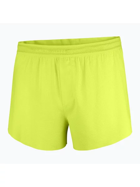Pantaloni scurți de alergare pentru bărbați Salomon Sense Aero SPLT 3 "acid lime"