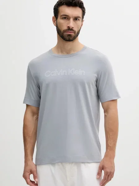 Tričko Calvin Klein Performance s potiskem šedá