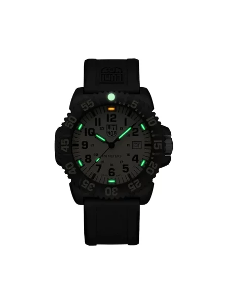 Lniany zegarek Luminox czarny