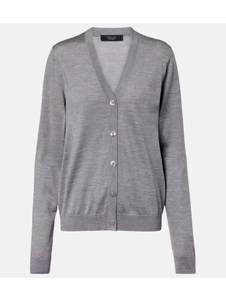 Cardigan Gucci de lână gri