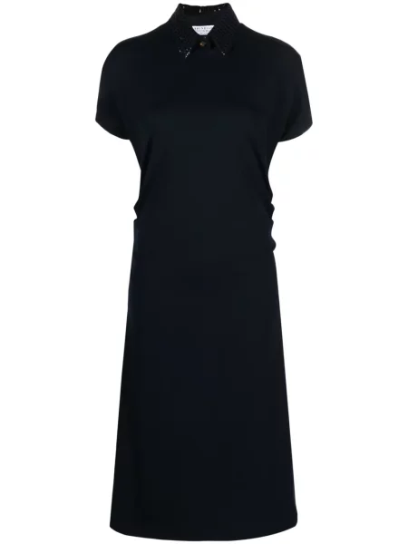 Rochie midi Brunello Cucinelli cu paiete până la genunchi de costum albastru