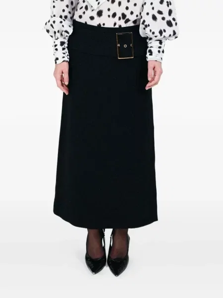 Fusta maxi Rowen Rose cu cataramă negru