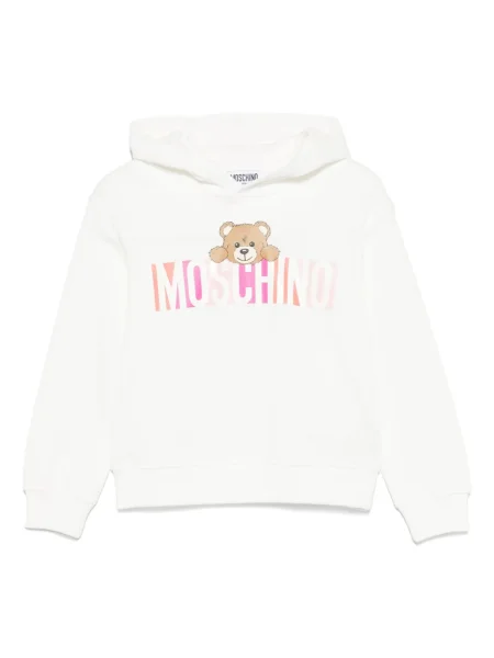 Bluza z kapturem dziecięca Moschino biała