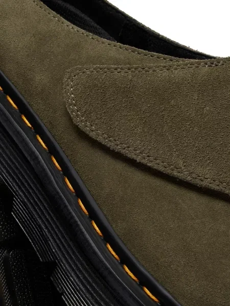 Замшевые мюли Dr. Martens зеленые