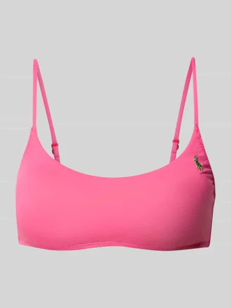 Góra bikini z haftowanym logo Polo Ralph Lauren