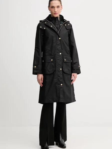 Длинная парка Barbour зеленая
