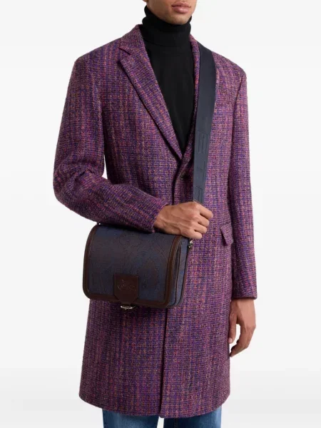 Τσάντα Etro paisley ζακάρ μπλε